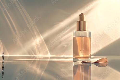 Glass Reflection Beauty Mockup, Generative AI