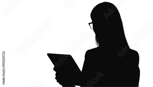 A small circle of business people are gathered together listening to a central speaker in stark black.