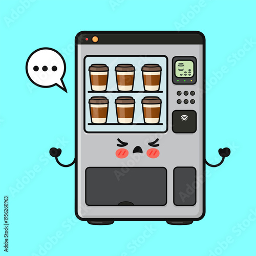 Cute drip coffee character feeling angry and frustrated