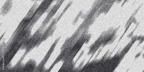 Grayscale abstract background with diagonal dark brush strokes and a fine grainy texture creating a textured and visually engaging surface