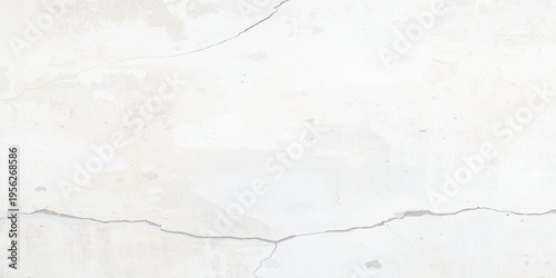 Abstract White and Light Gray Grunge Texture with Cracked Plaster and Weathered Concrete Wall Distressed Industrial Background with Subtle Stains for Minimal Design.