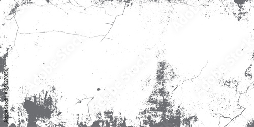 Distressed Grey Grunge Background with Cracked Concrete Pattern and Scattered Stains Weathered Surface with Scratches, Peeling Paint, and Urban Decay Texture.
