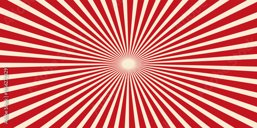 Obraz na płótnie Vintage Japan Red Rising Sun, Sun Ray - Vintage Red Rising Sun Background