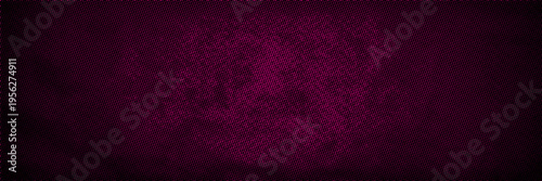 Black and Pink Halftone Grain Texture Background with Distressed Polka Dot Pattern and Vintage Grunge Gradient Overlay. vector illustration