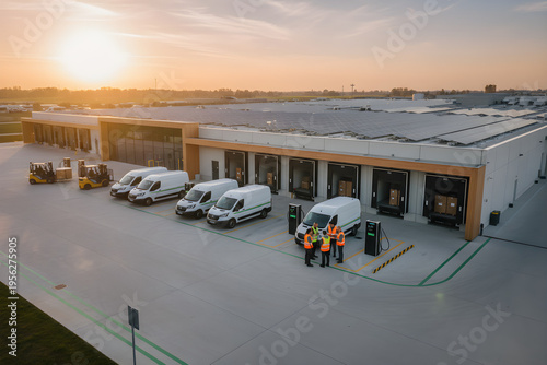 Transportfahrzeug auf winterlicher Straße