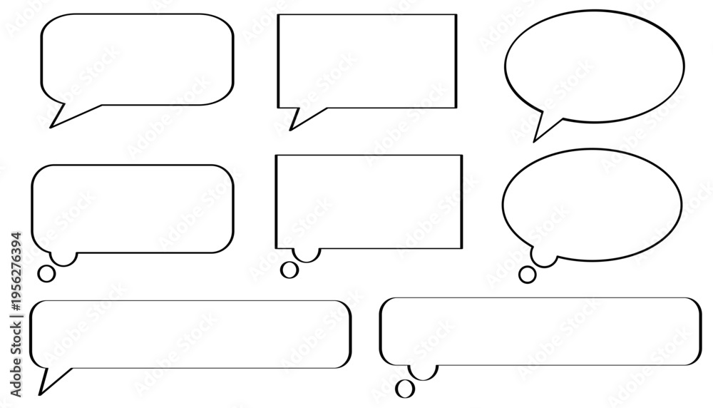 Obraz premium Simple Speech Bubble Set