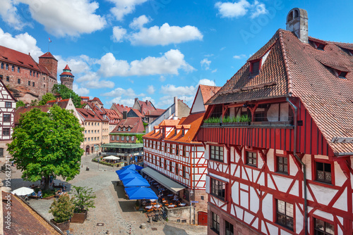 Tiergartnertor Square in the old town of Nuremberg