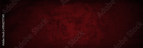 Black and Red Halftone Grain Texture Background with Distressed Polka Dot Pattern and Vintage Grunge Gradient Overlay. vector illustration