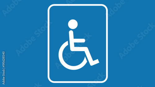 International Symbol of Access indicating a wheelchair accessible area or facility for individuals with disabilities, often found in public spaces