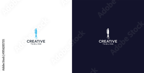 pen and speech bubble logo design, consulting, finance and business logo