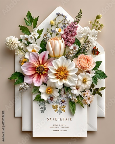 Decorative floral greeting card with nature inspired design high resolution picture