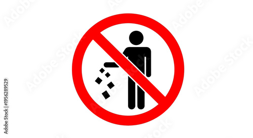 Person throwing trash is prohibited in the city environment outdoors
