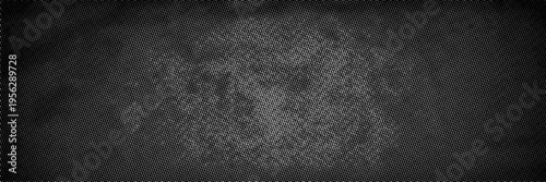 Black and White Halftone Grain Texture Background with Distressed Polka Dot Pattern and Vintage Grunge Gradient Overlay. vector illustration