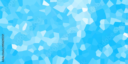 Geometric abstract background with interlocking light blue and white crystal-like polygons for clean modern design elements