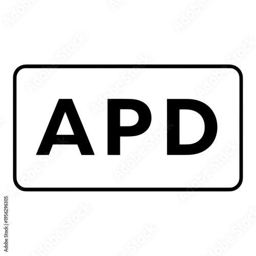 Rounded Rectangle APD Line Icon