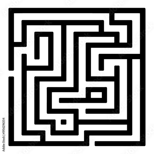 Rounded Square Maze With Path UI Icon