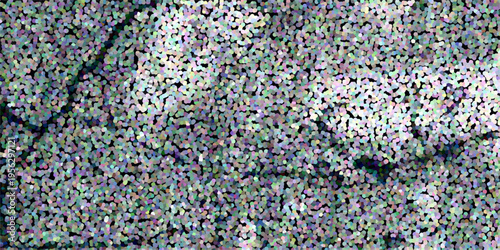 Fotografija Vibrant pointillist mosaic texture with iridescent dots on a dark background cre