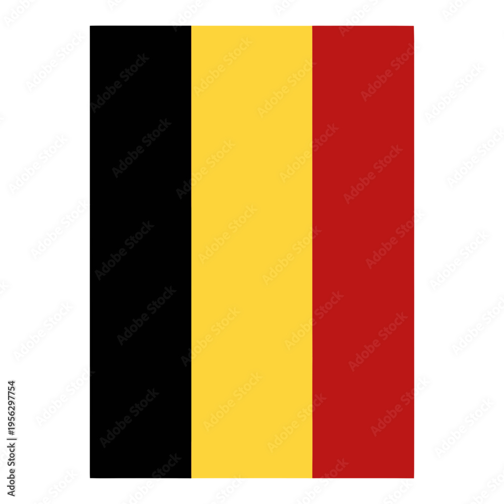 Naklejka premium Vertical Black Yellow Red Flag Vector Icon