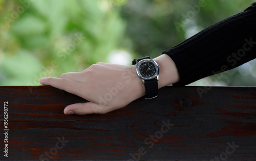 Luxury watches placed on a glittering glass floor