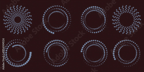 A seamless vintage wallpaper design featuring a retro floral pattern with geometric circle elements and round gear shapes