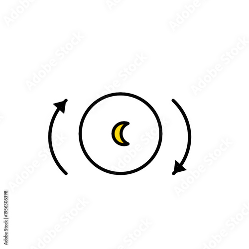 Breathing exercise icon for sleep relaxation and night routine