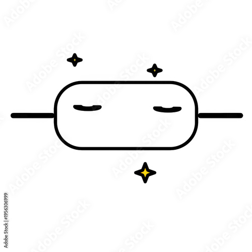 Sleep mask icon for night rest and healthy sleep routine