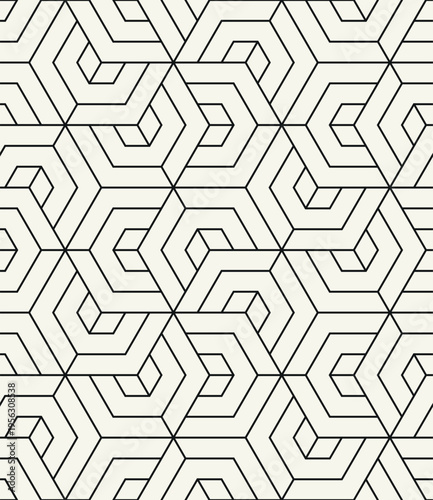 Vector seamless pattern. Modern geometric print. Repeating tile design with linear chevron. Simple linear surface design. Abstract decorative background for textile, wallpaper, packaging.