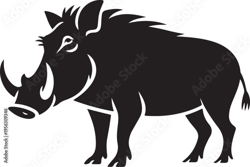 Vector illustration of a silhouette of a deer