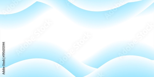 Abstract Light Blue Fluid Wave Background with Soft Gradient Curves