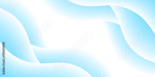 Abstract Light Blue Fluid Wave Background with Soft Gradient Curves