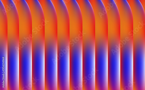 A dynamic and high-energy abstract digital pattern featuring a series of closely packed, vertically aligned organic capsule forms. The composition is defined by a striking 