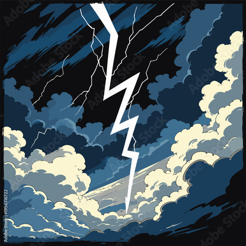 nice lightning vector image