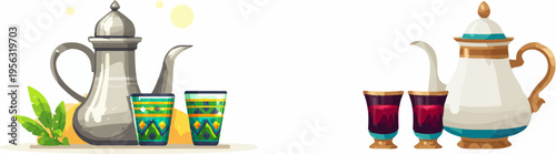 Aromatic MENA Tea Set on a Rooftop Terrace