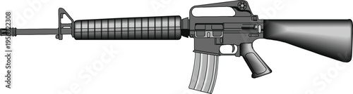 M16 Assault Rifle Vector Design