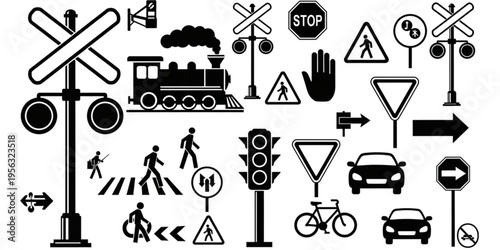  Railroad Crossing Sign Silhouette