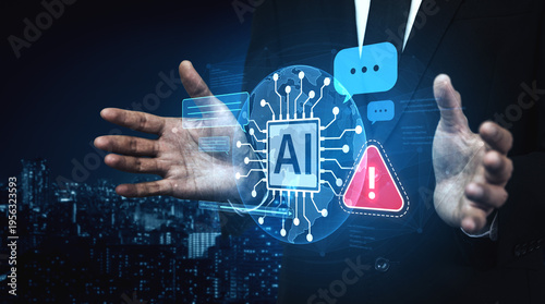 Foto AI interface showing prompt error warning and system alert