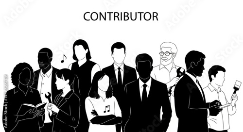 Diverse Group of Contributors Standing Together Under the Contributor Title.