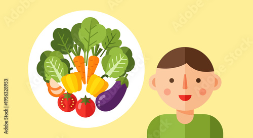A person holding a plate of vegetables for a healthy lifestyle indoors