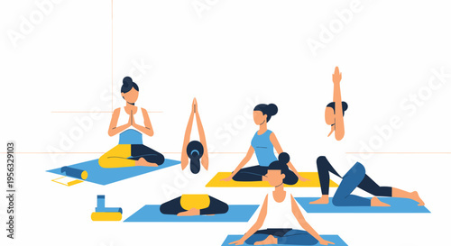 People practicing yoga on mats for health and wellness outdoors