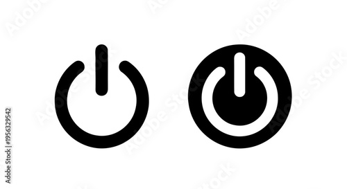Vector illustration of power button icons set, vector illustration on a transparent background