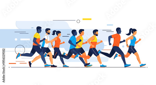 People prioritize health while running for fitness outdoors together in groups.