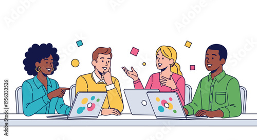 Diverse Professionals Brainstorming Around Conference Table