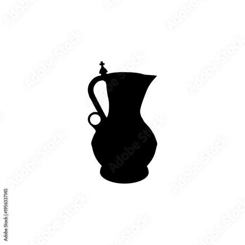 black ceramic jug