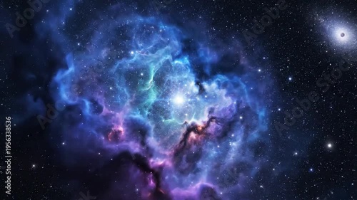 colorful nebula in starry space