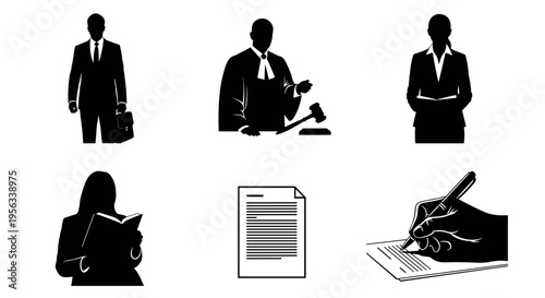 Business professionals engaged in work and communication with documents and contracts