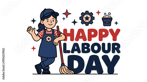 Celebratory Illustration Highlighting the Spirit of Labour Appreciation and Worker Recognition for Labour Day Festivities