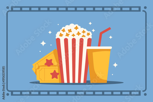 Movie night snacks and tickets