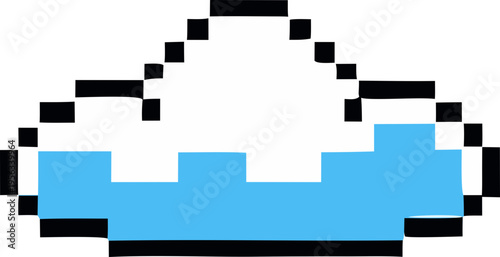 cloud svg icon - pixel style cloud