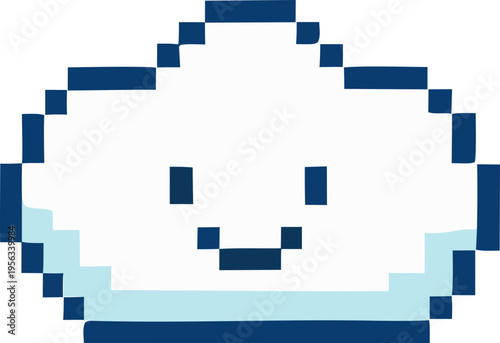 cloud svg icon - pixel style cloud