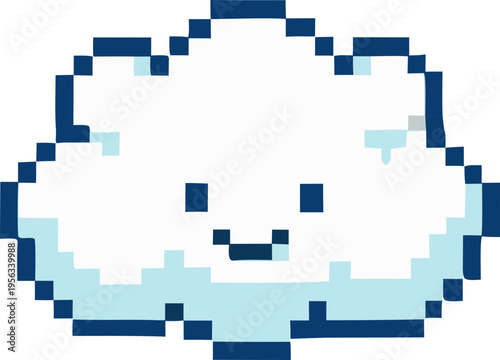 cloud svg icon - pixel style cloud